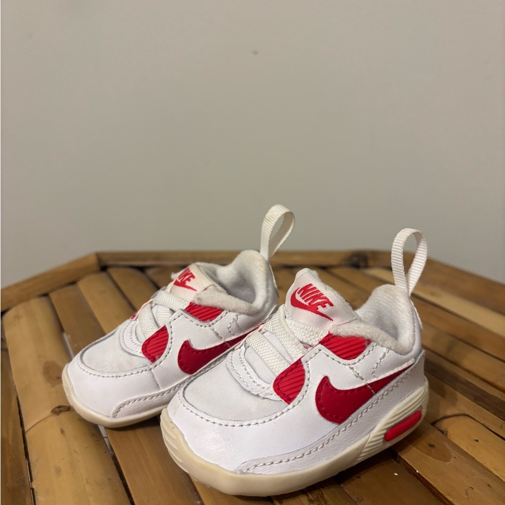 Nike Kids Red and White Sneakers